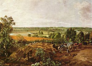 Het Stour-dal met de kerk van Dedham door John Constable